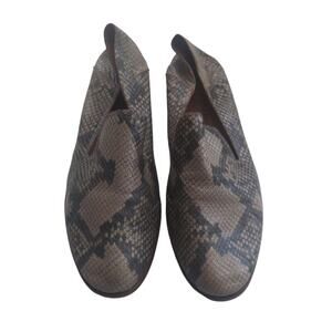 Lucky Brand Cahill Snake Skin Print Loafer Flat Mule Size 7.5